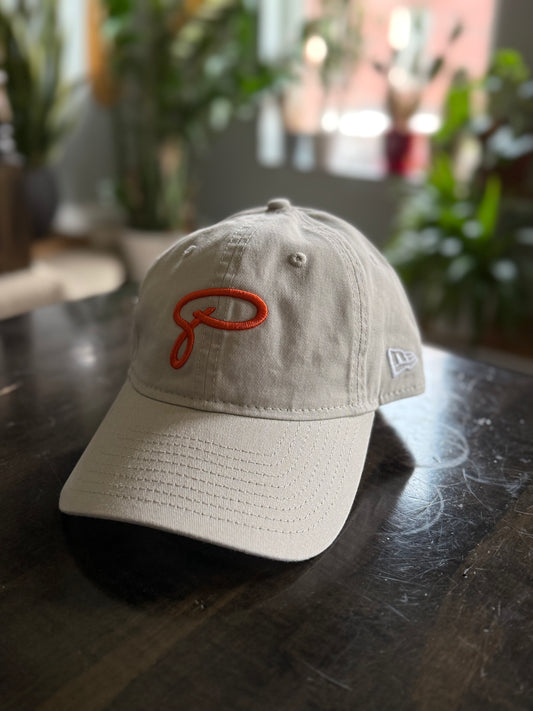 Porzia's NEW ERA 9twenty dad cap in STONE